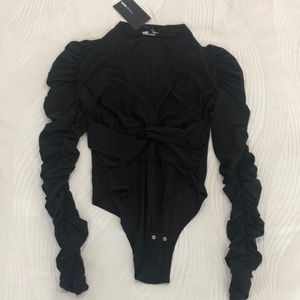 Long sleeve ruffled bodysuit